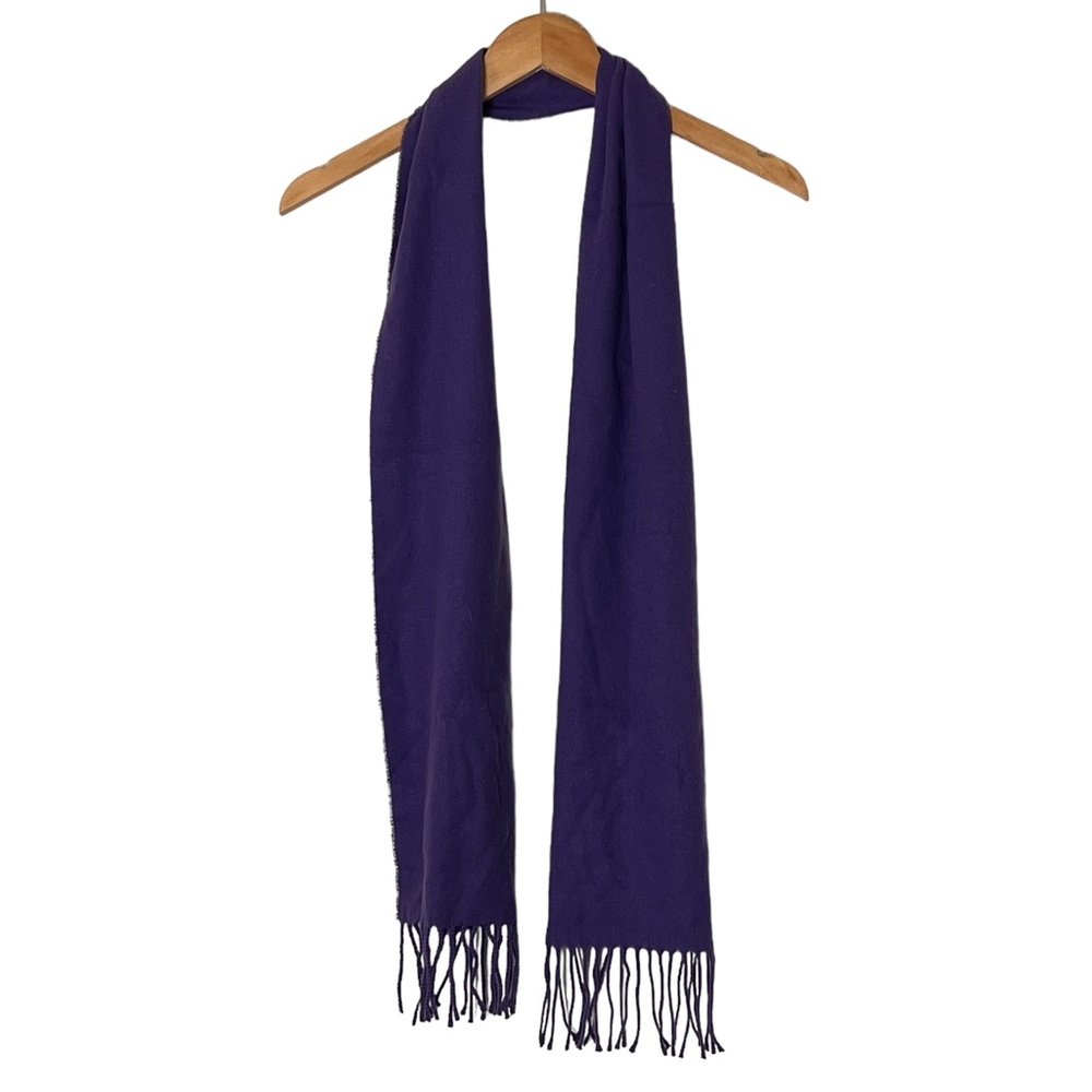 Made in Italy | purple fringe soft acrylic scarf wrap